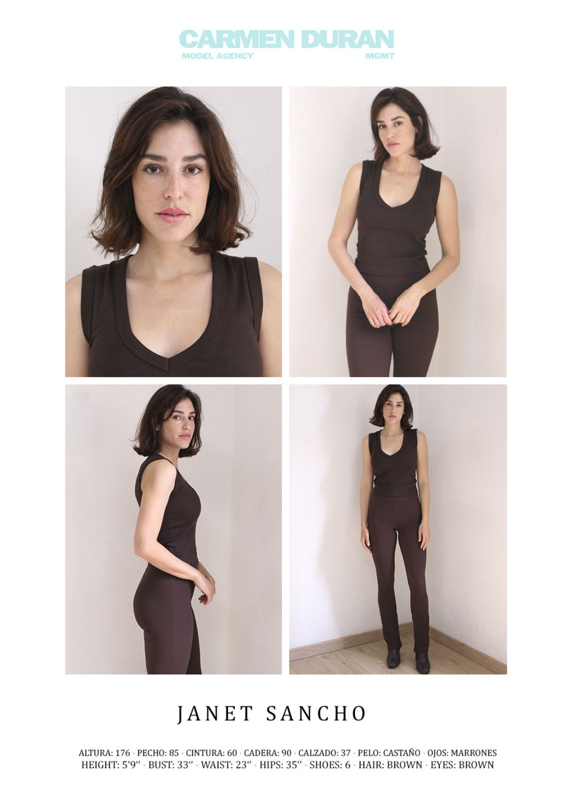 JANET SANCHO. Carmen Duran Model Agency.