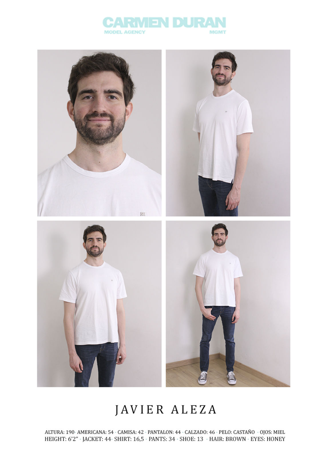 JAVIER ALEZA. Carmen Duran Model Agency.