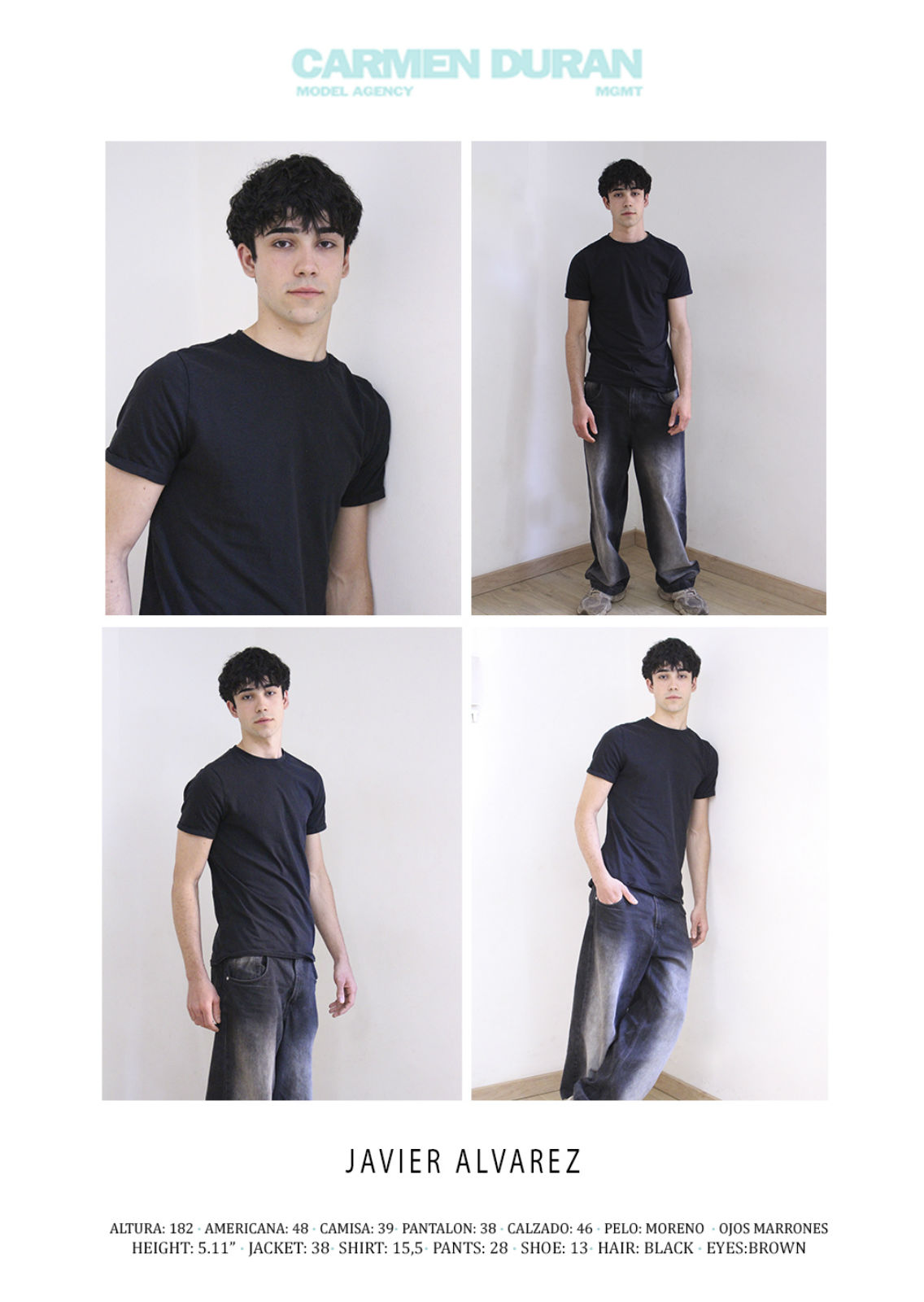 JAVIER ALVAREZ. Carmen Duran Model Agency.