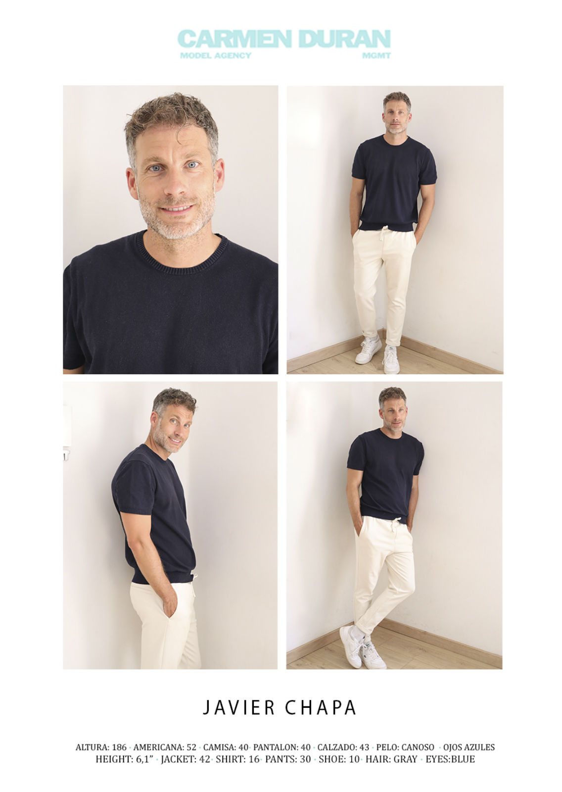 JAVIER CHAPA. Carmen Duran Model Agency.
