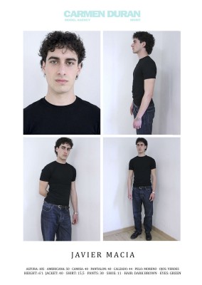 JAVIER MACIA. Carmen Duran Model Agency.