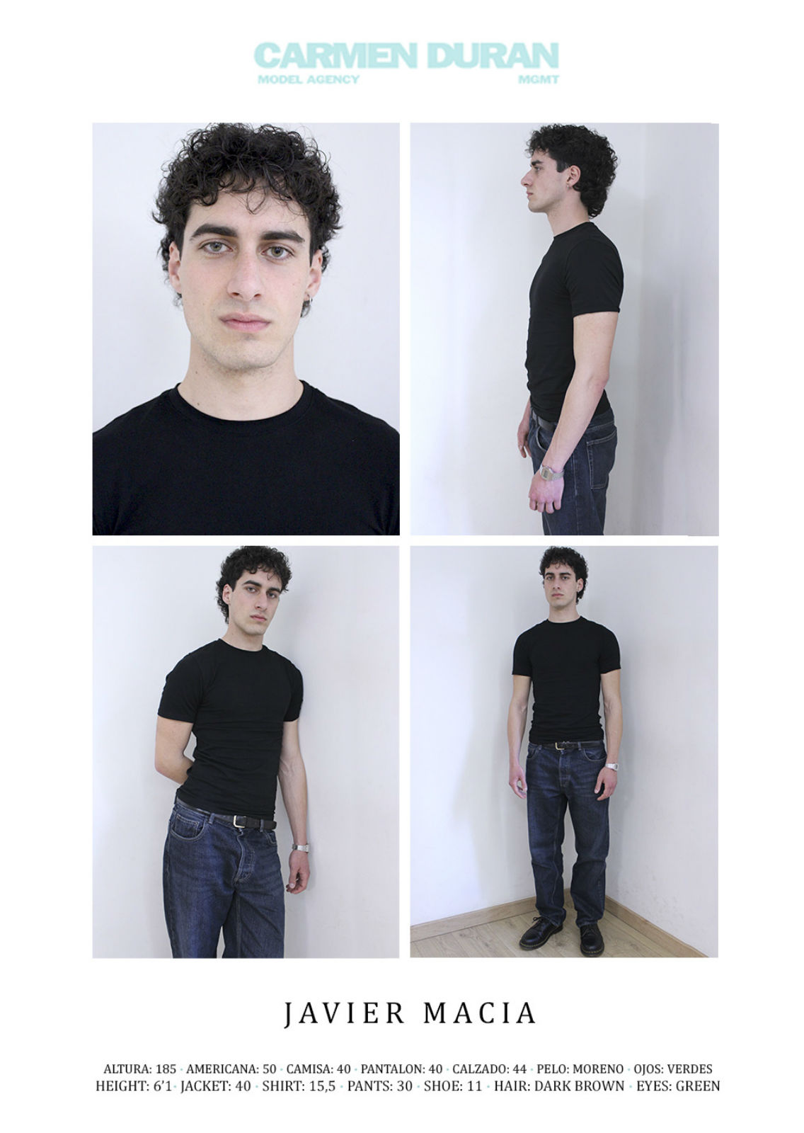 JAVIER MACIA. Carmen Duran Model Agency.
