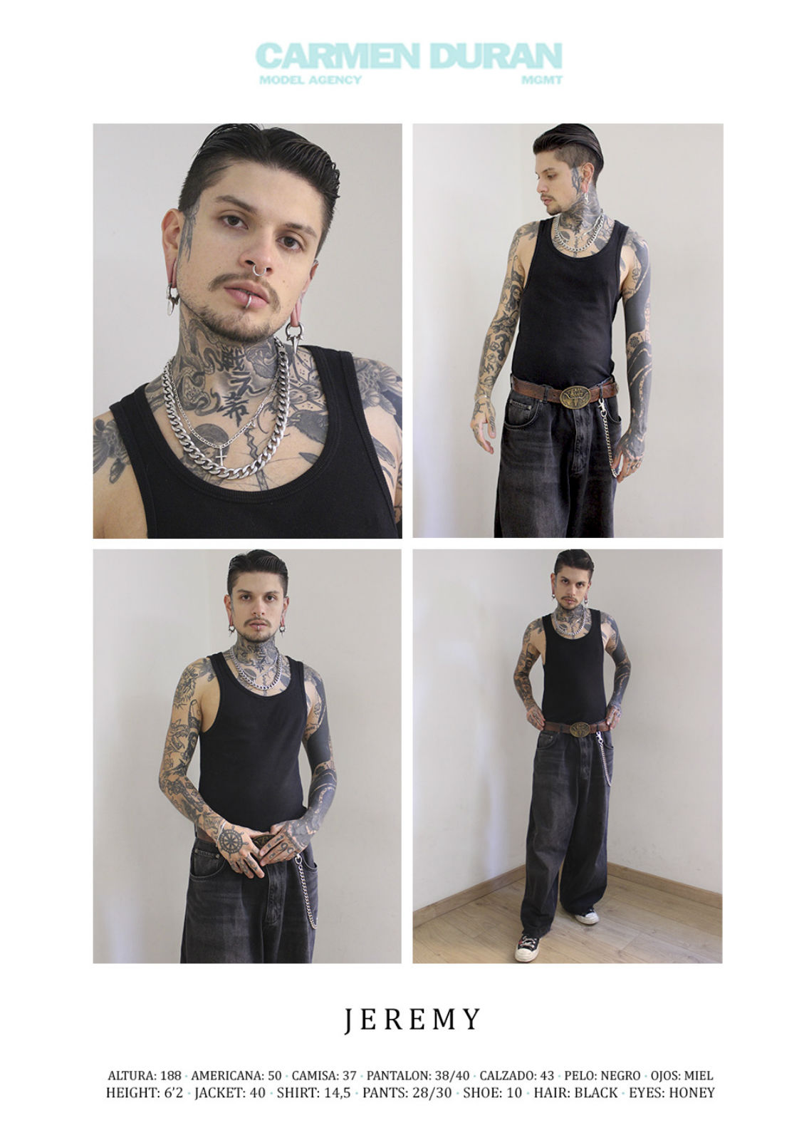 JEREMY. Carmen Duran Model Agency.