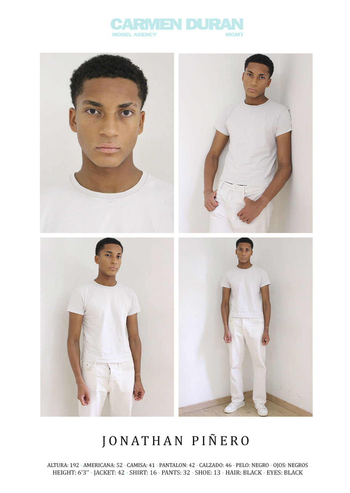 JONATHAN PIÑERO. Carmen Duran Model Agency.