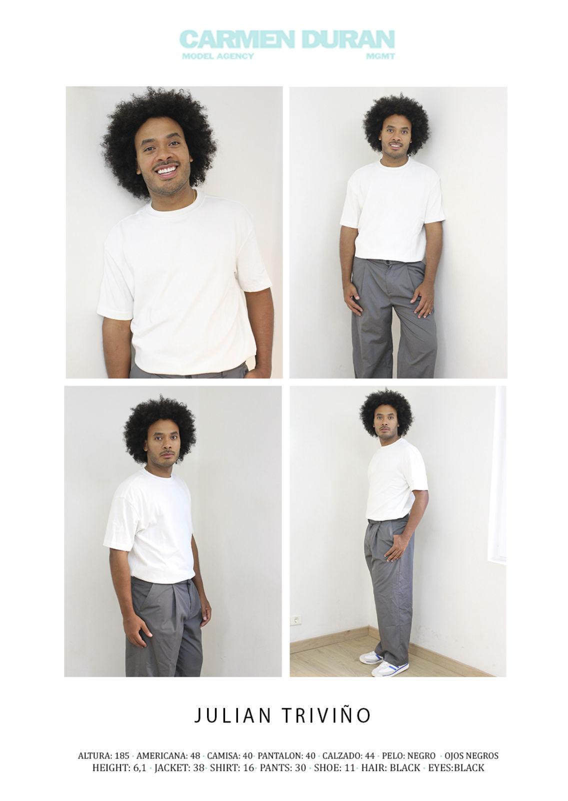 JULIAN TRIVIÑO. Carmen Duran Model Agency.