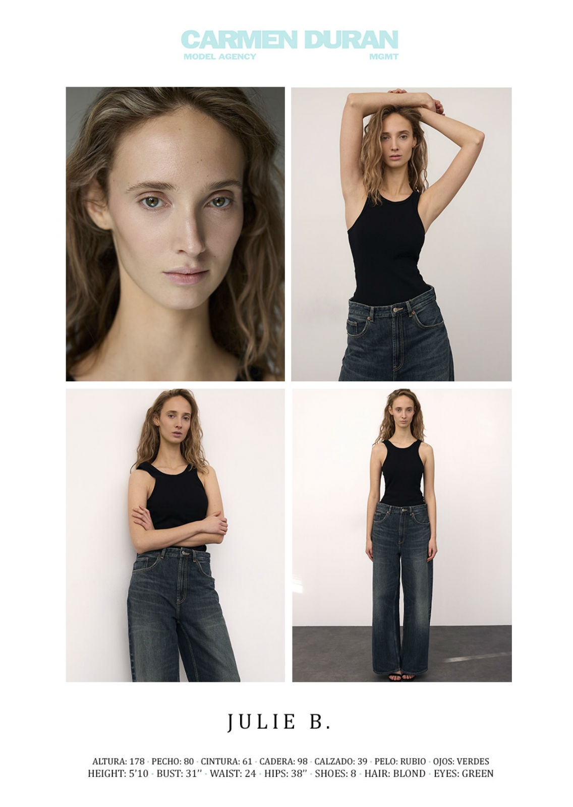 JULIE B.. Carmen Duran Model Agency.