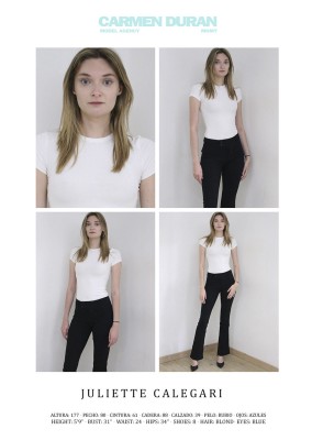 JULIETTE CALEGARI. Carmen Duran Model Agency.