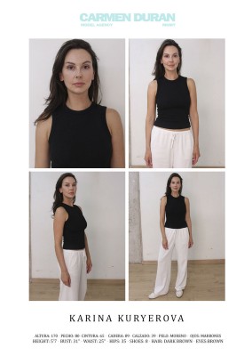 KARINA KURYEROVA. Carmen Duran Model Agency.
