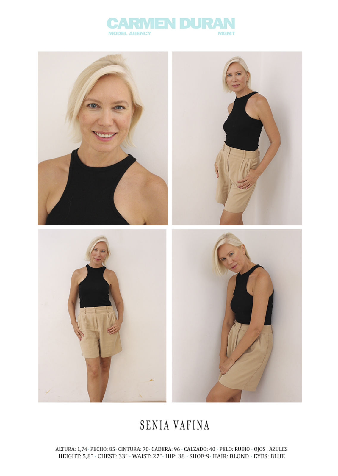 SENIA VAFINA. Carmen Duran Model Agency.