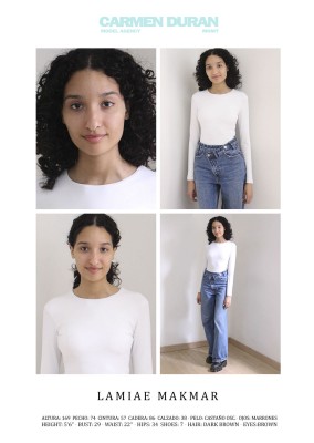 LAMIAE MAKMAR. Carmen Duran Model Agency.