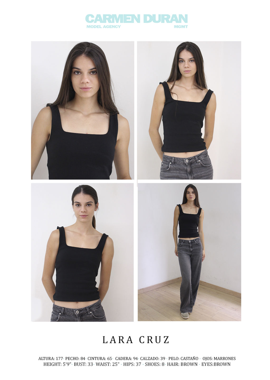 LARA CRUZ. Carmen Duran Model Agency.