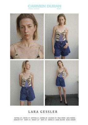 LARA GESSLER . Carmen Duran Model Agency.