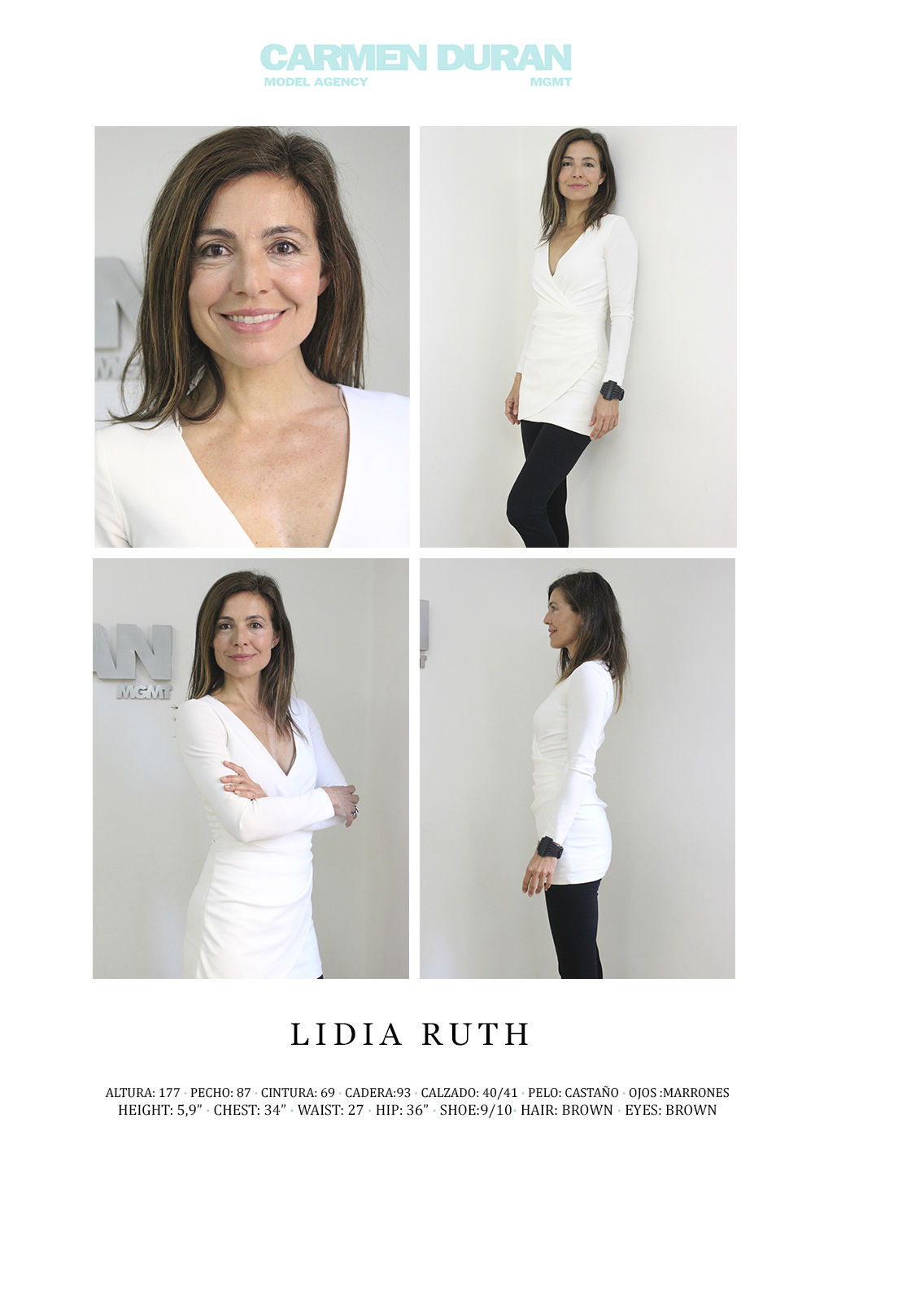 LIDIA RUTH. Carmen Duran Model Agency.