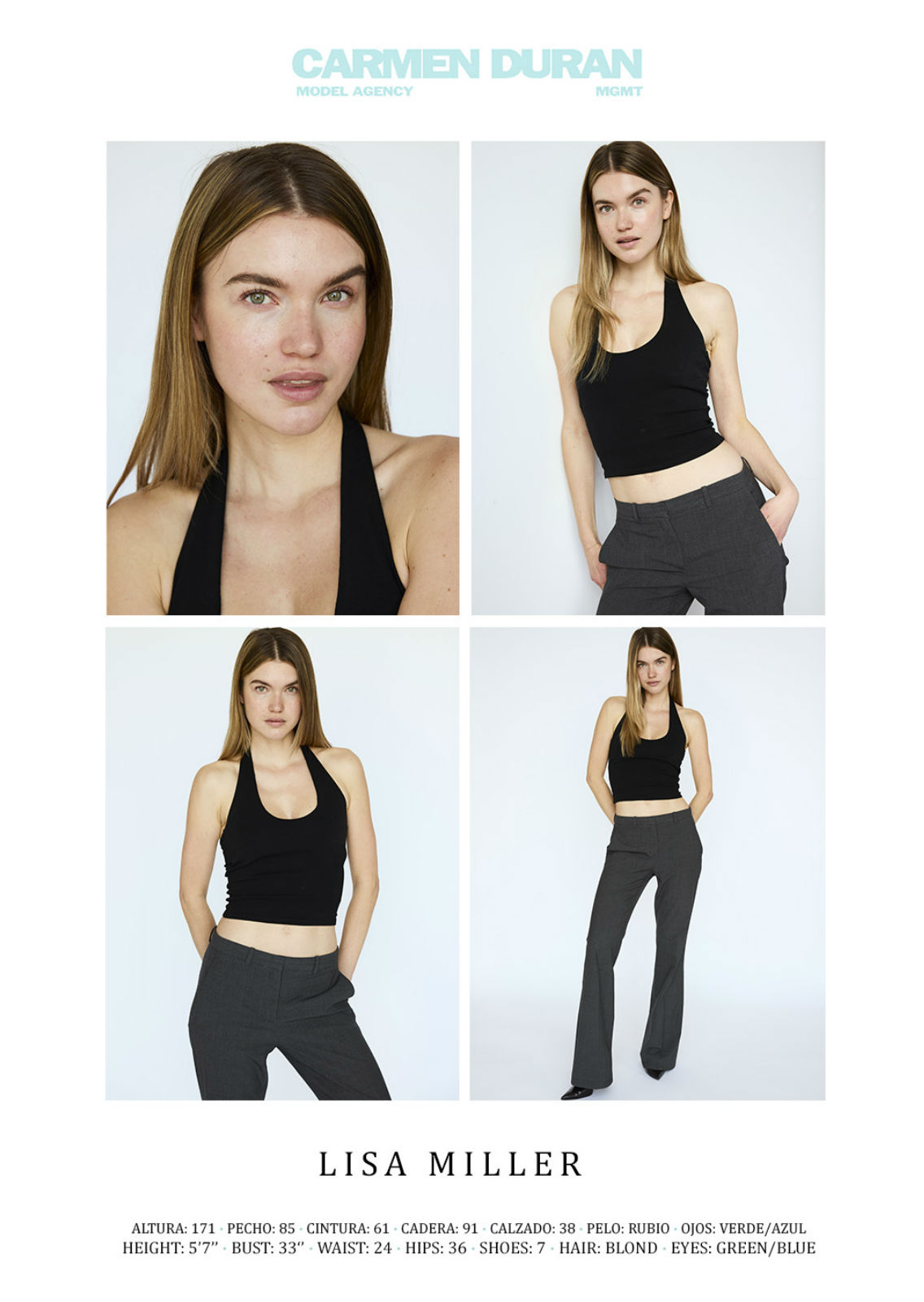 LISA MILLER. Carmen Duran Model Agency.