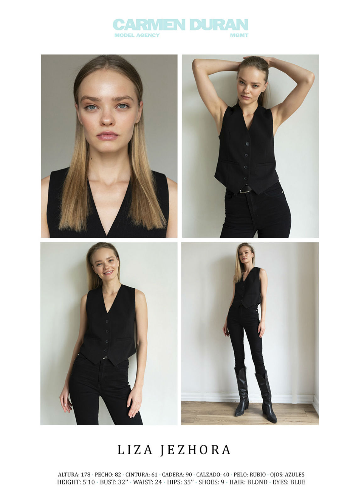 LIZA JEZHORA. Carmen Duran Model Agency.