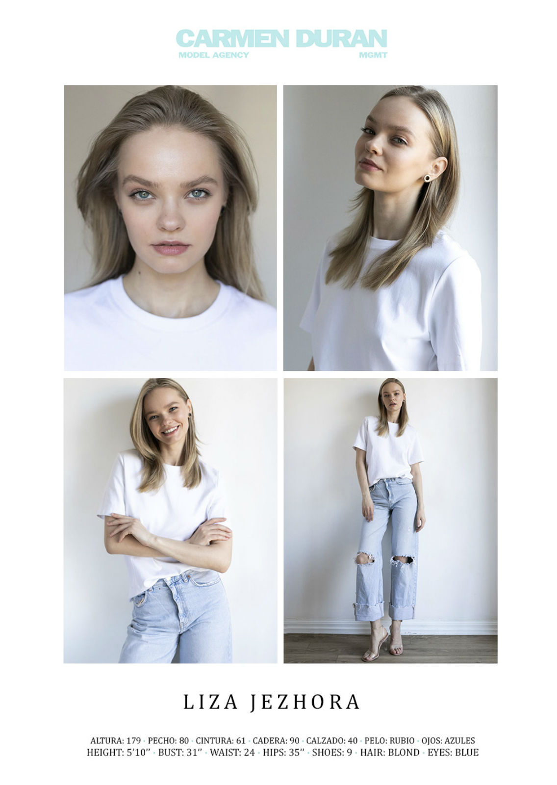 LIZA JEZHORA. Carmen Duran Model Agency.