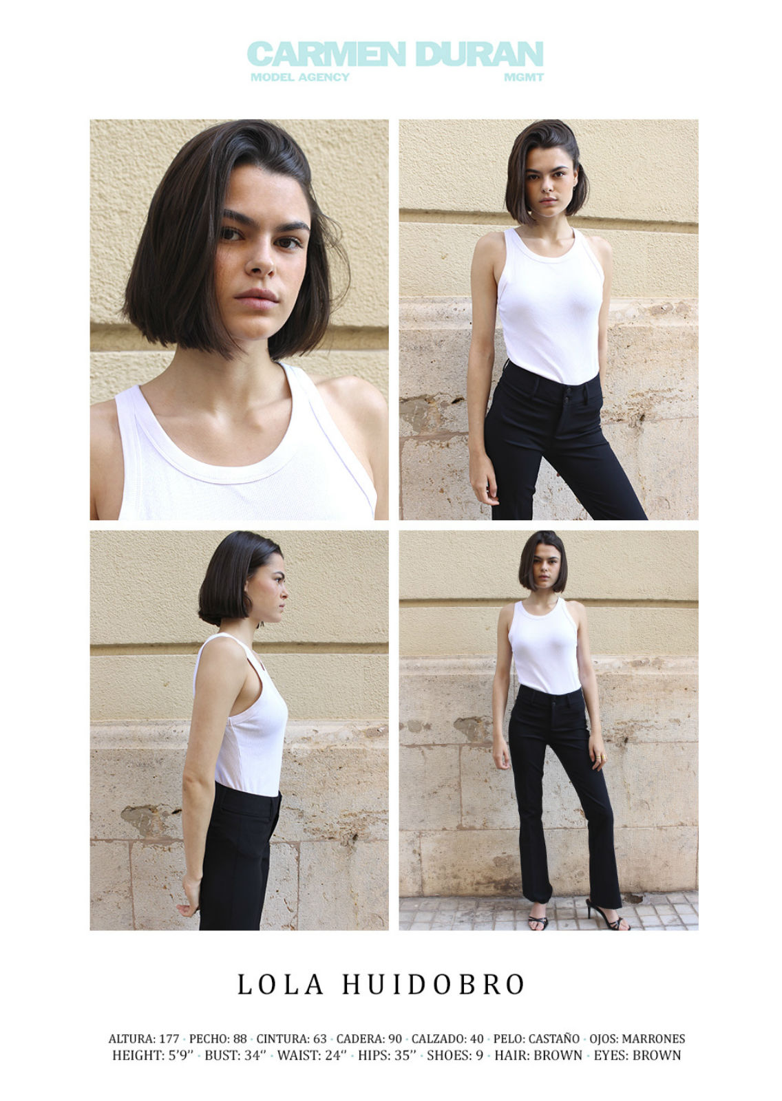 LOLA HUIDOBRO. Carmen Duran Model Agency.
