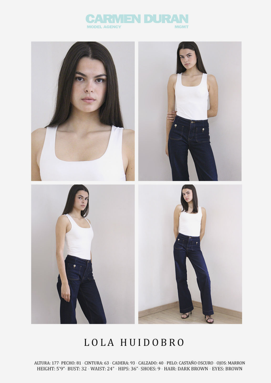 LOLA HUIDOBRO. Carmen Duran Model Agency.