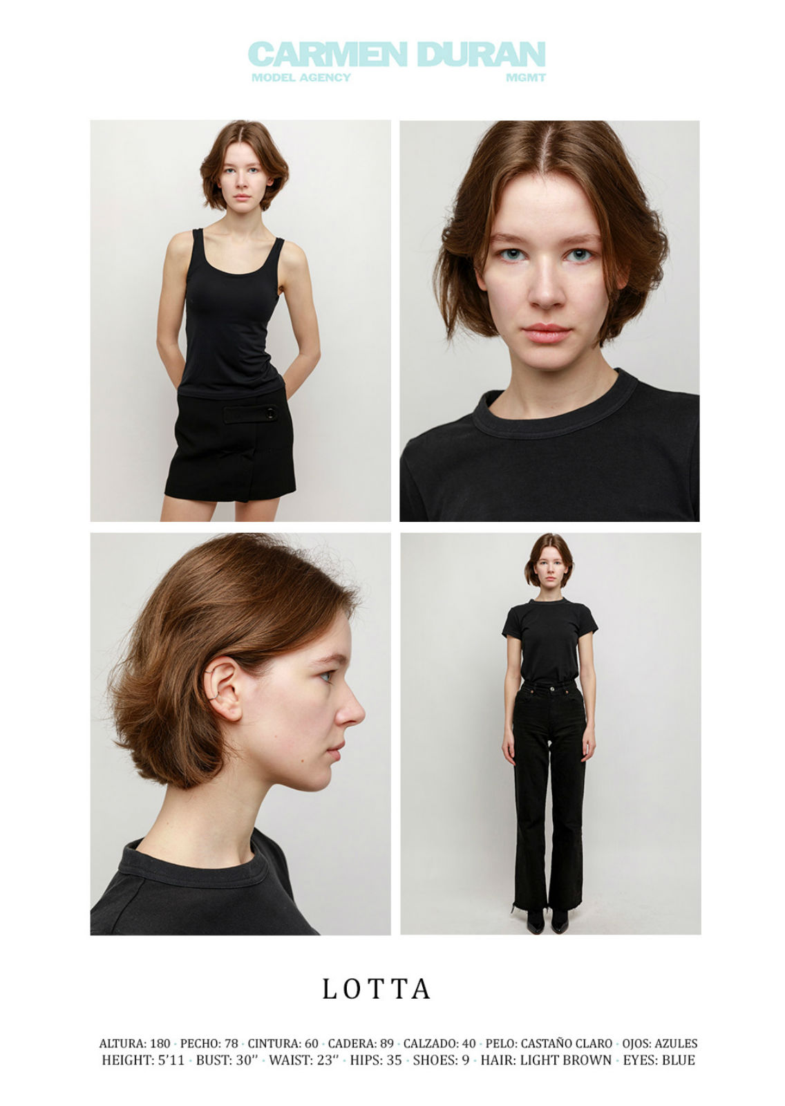 LOTTA. Carmen Duran Model Agency.