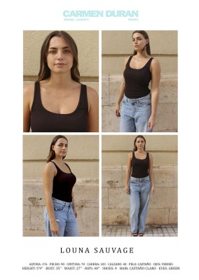 LOUNA SAUVAGE. Carmen Duran Model Agency.