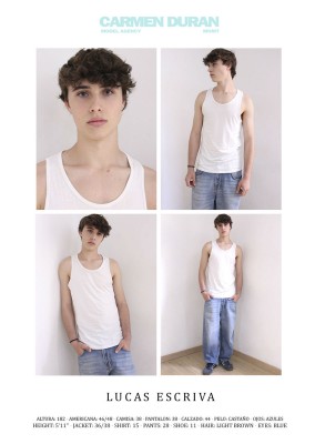 LUCAS ESCRIVA. Carmen Duran Model Agency.