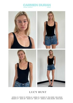 LUCY HUNT . Carmen Duran Model Agency.