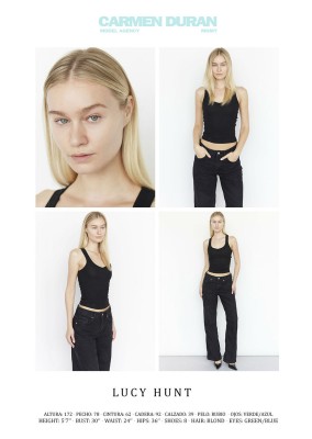 LUCY HUNT . Carmen Duran Model Agency.