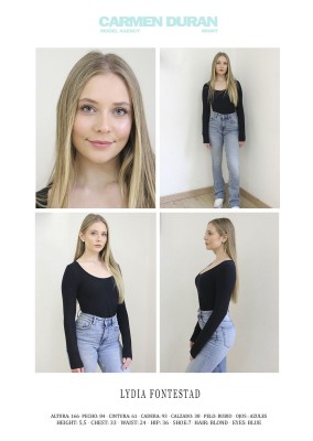 LYDIA FONTESTAD. Carmen Duran Model Agency.