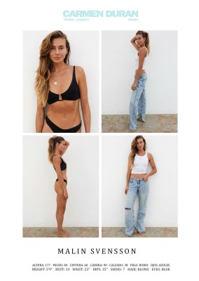 MALIN SVENSSON. Carmen Duran Model Agency.