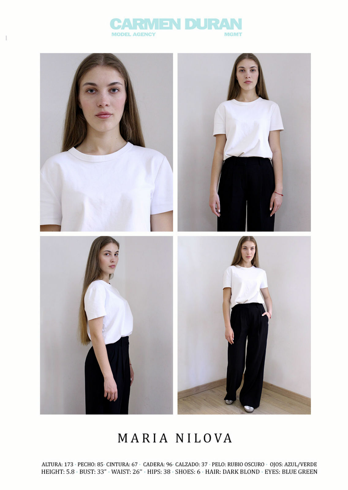 MARIA NILOVA. Carmen Duran Model Agency.