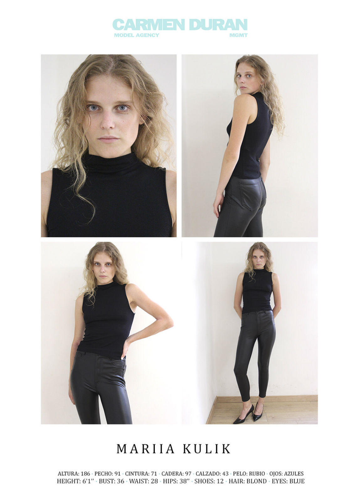MARIIA KULIK. Carmen Duran Model Agency.