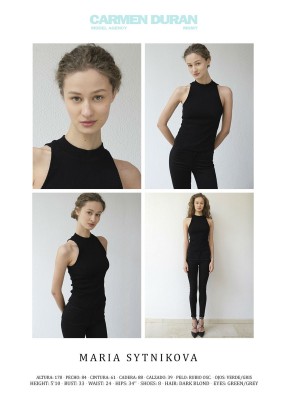 MARIIA SYTNIKOVA. Carmen Duran Model Agency.