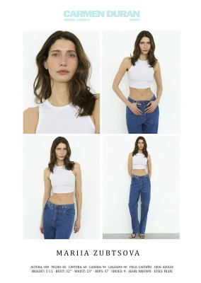 MARIIA ZUBTSOVA. Carmen Duran Model Agency.