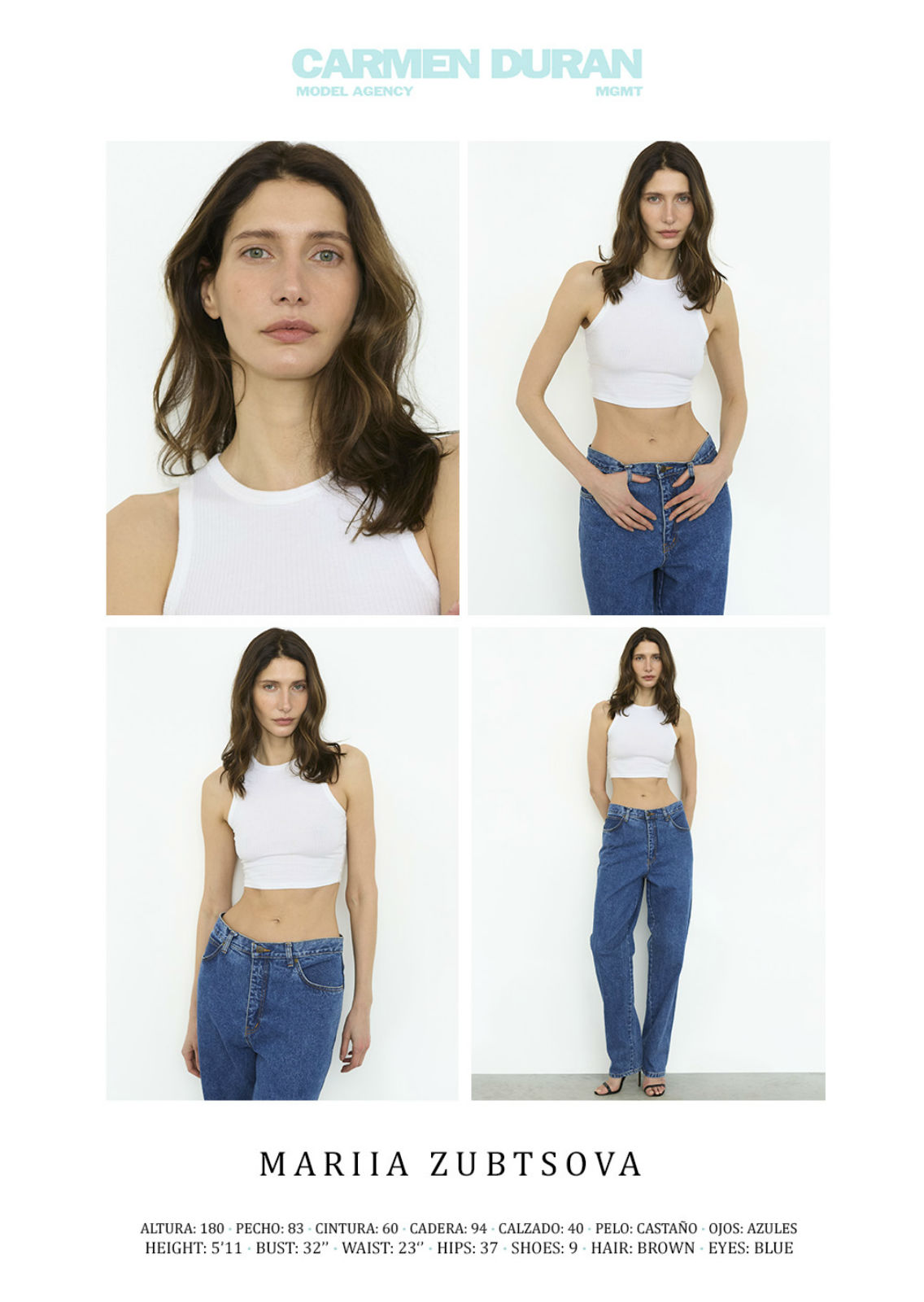 MARIIA ZUBTSOVA. Carmen Duran Model Agency.