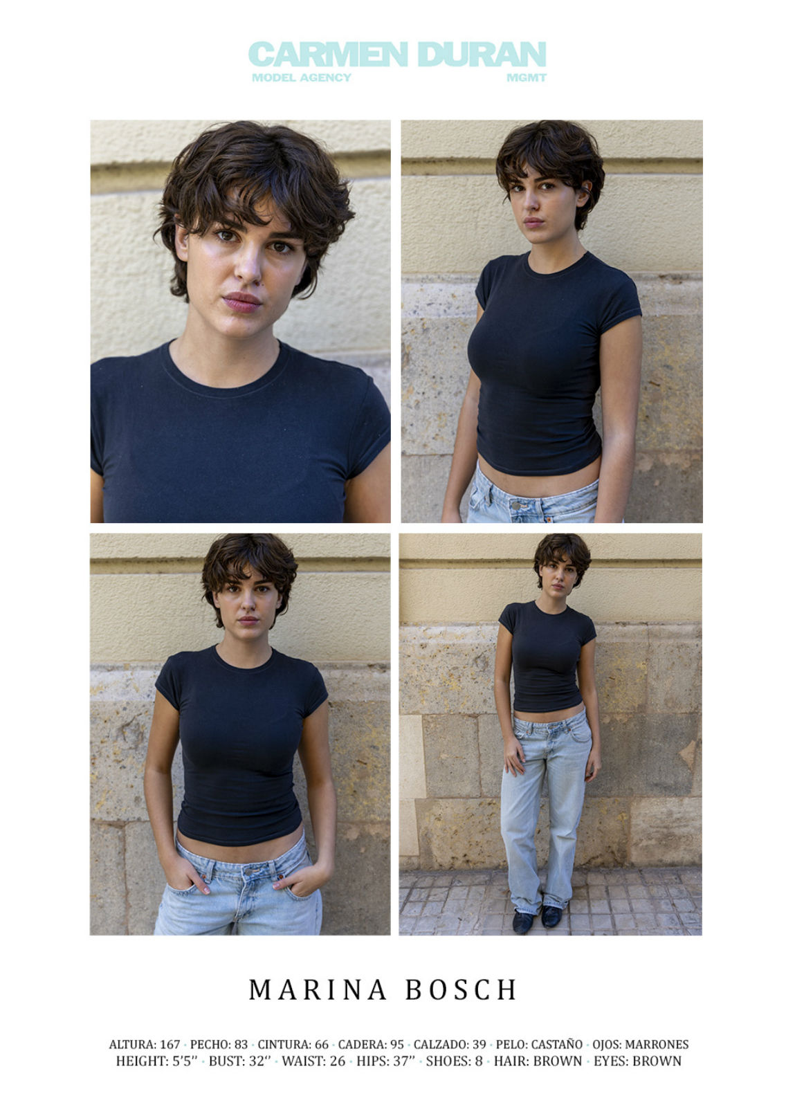 MARINA BOSCH. Carmen Duran Model Agency.