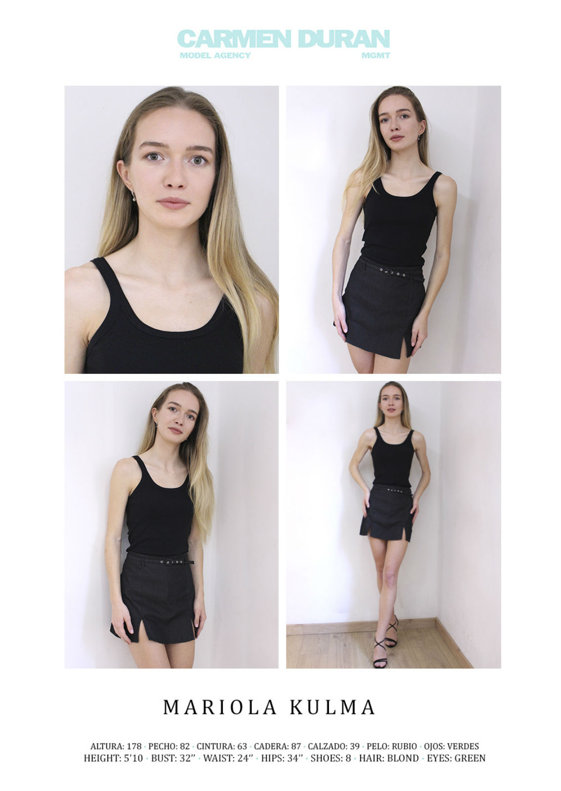 MARIOLA KULMA. Carmen Duran Model Agency.