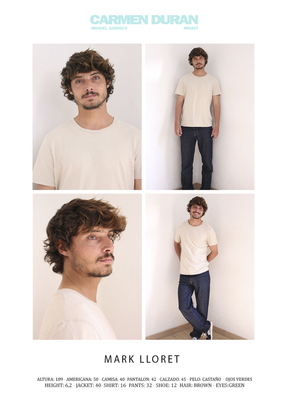 MARK LLORET. Carmen Duran Model Agency.