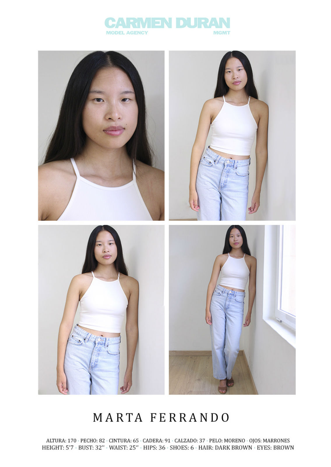 MARTA FERRANDO. Carmen Duran Model Agency.