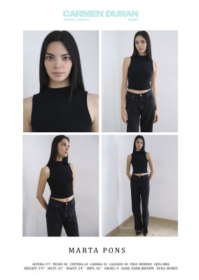 MARTA PONS. Carmen Duran Model Agency.