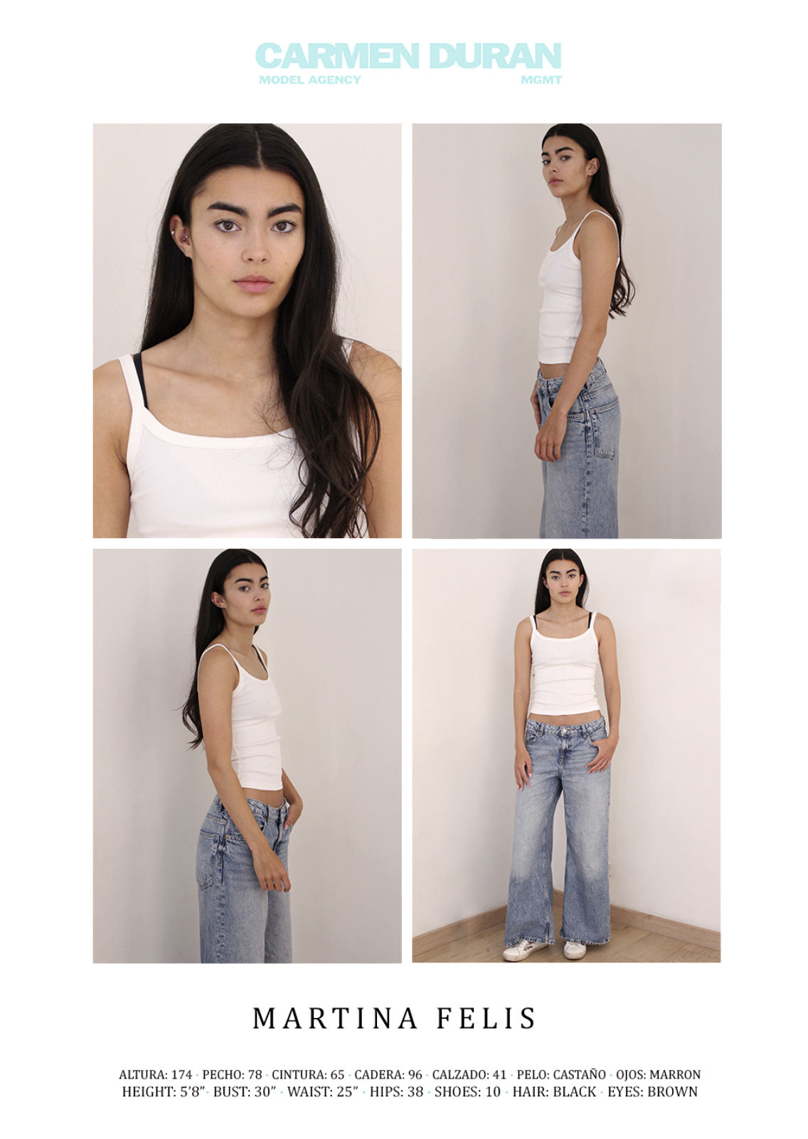 MARTINA FELIS. Carmen Duran Model Agency.