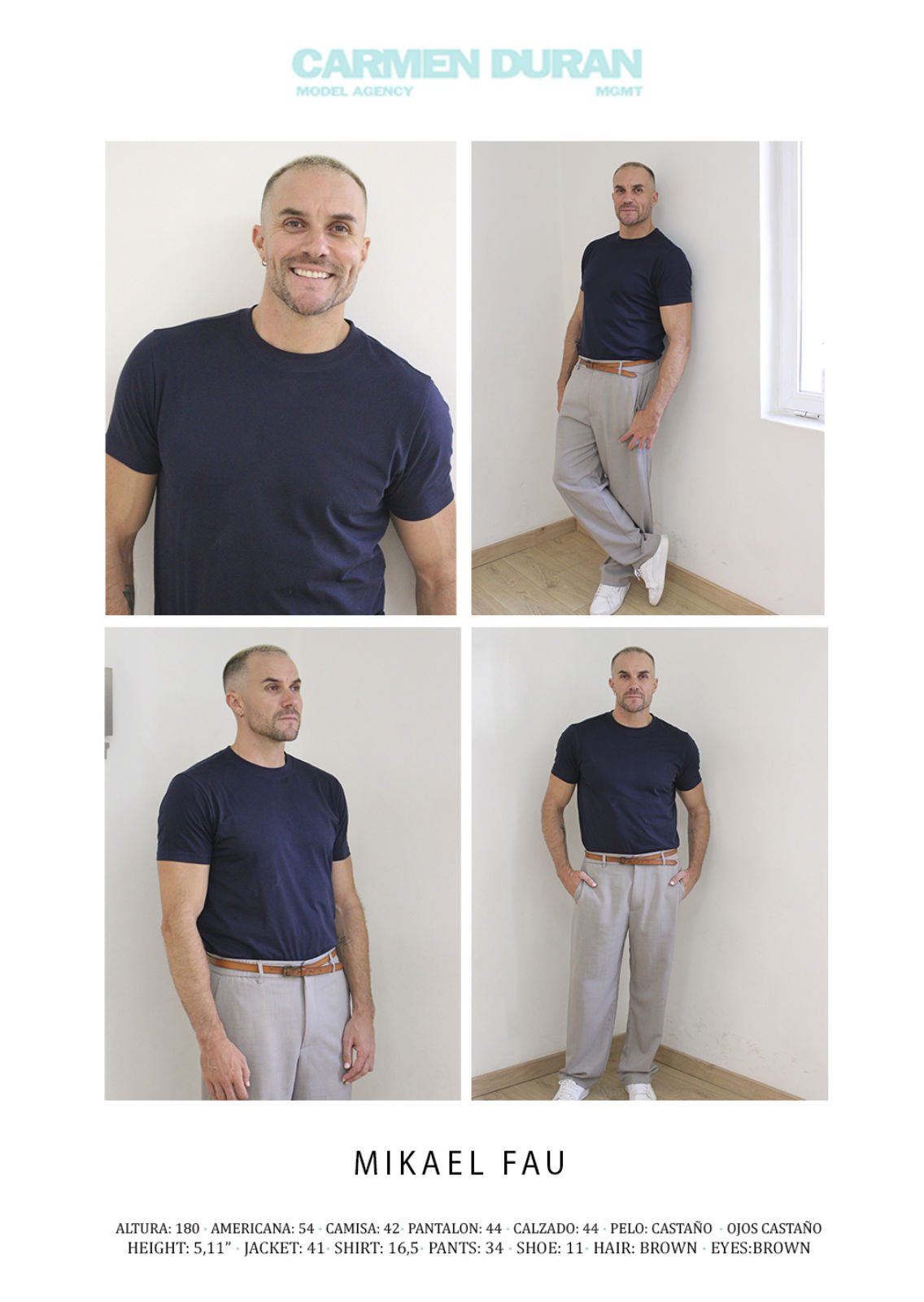 MIKAEL FAU. Carmen Duran Model Agency.