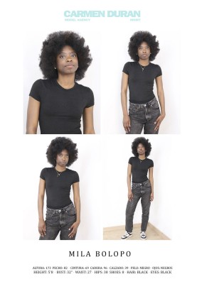 MILA BOLOPO. Carmen Duran Model Agency.