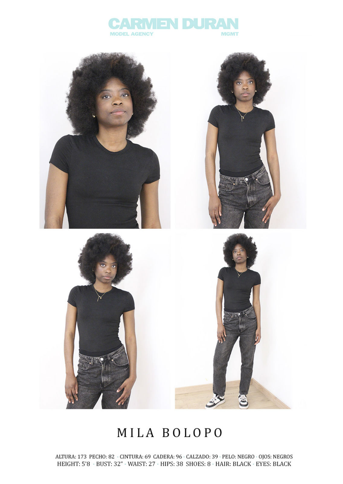 MILA BOLOPO. Carmen Duran Model Agency.
