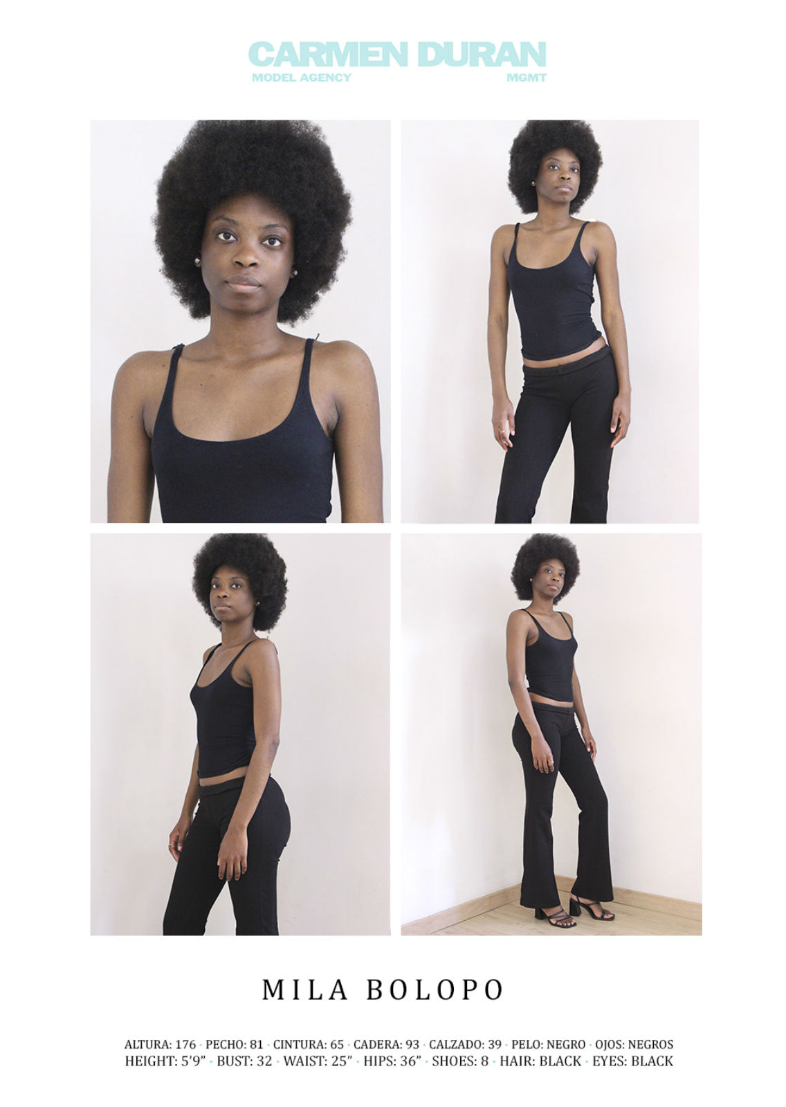 MILA BOLOPO. Carmen Duran Model Agency.
