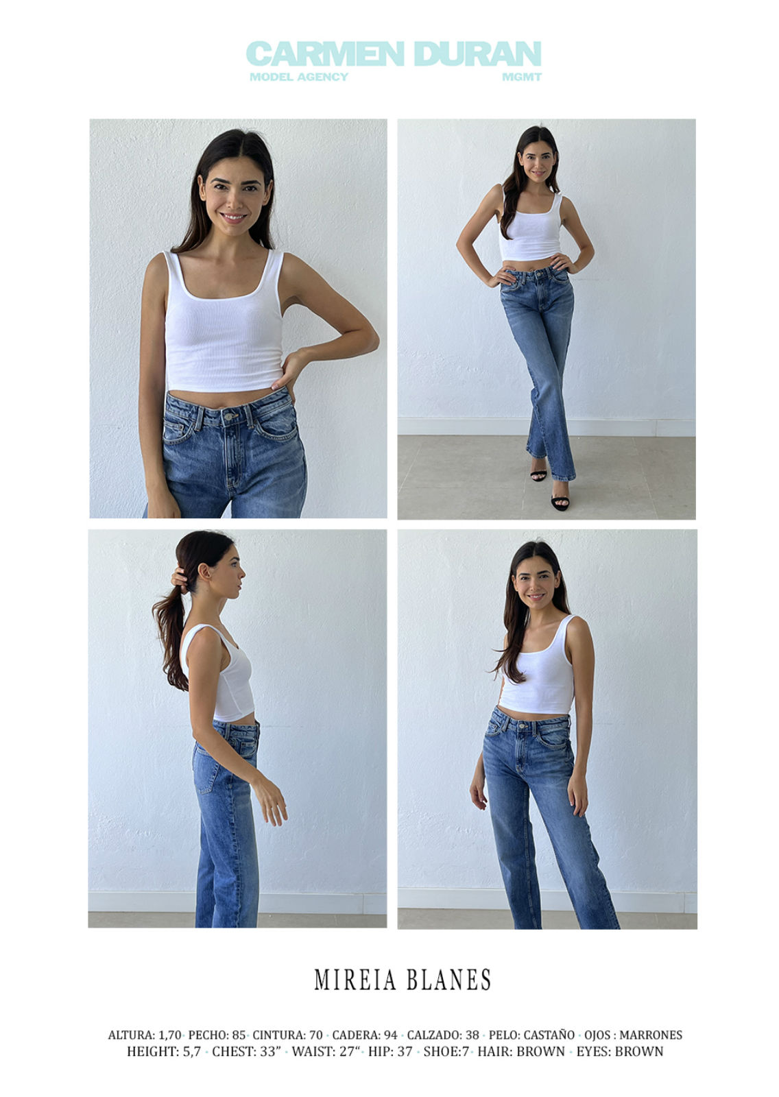 MIREIA BLANES . Carmen Duran Model Agency.