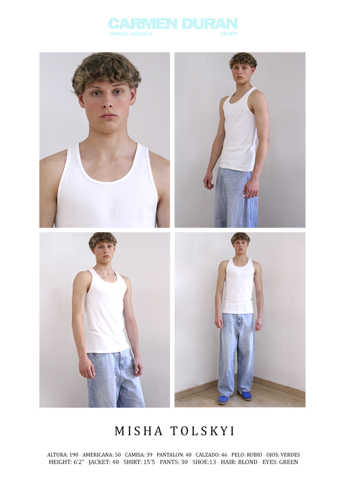 MISHA TOLSKYI. Carmen Duran Model Agency.