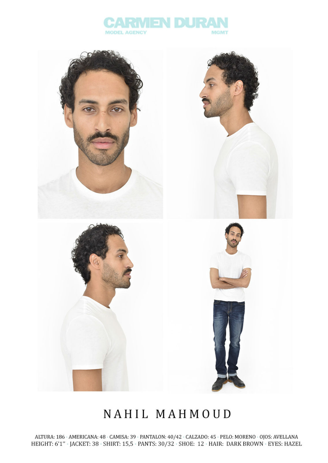NAHIL MAHMOUD . Carmen Duran Model Agency.