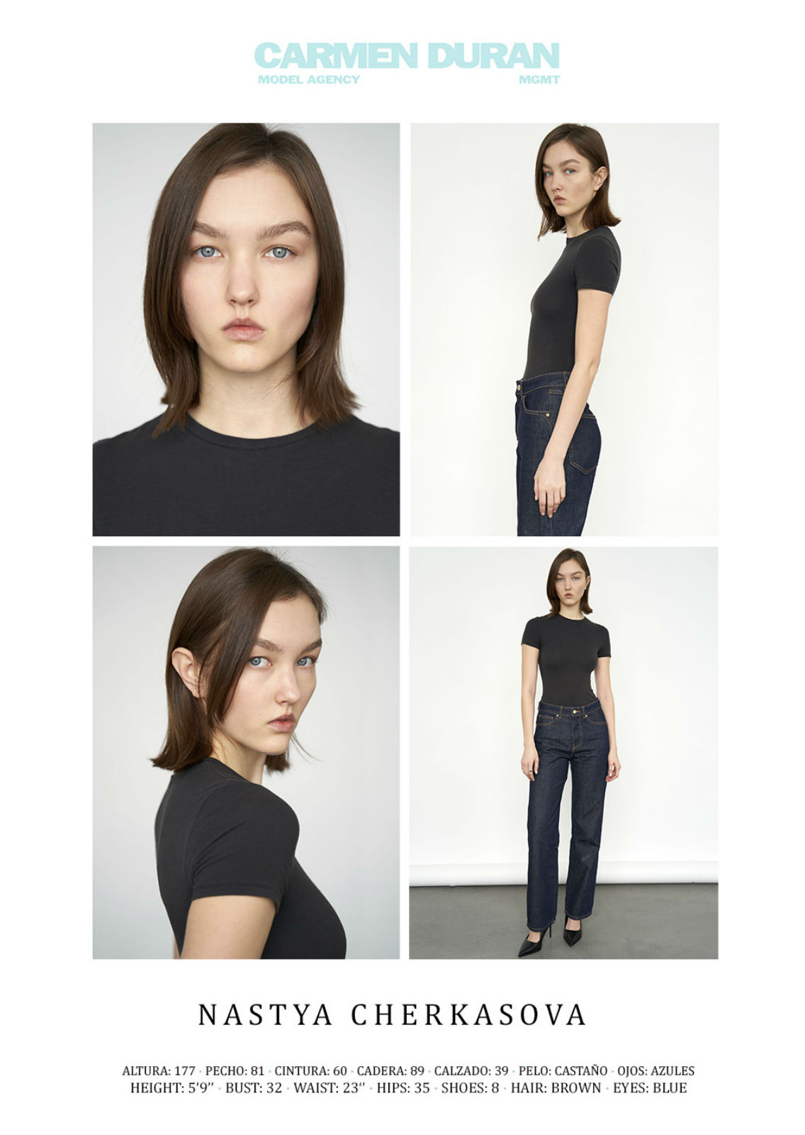 NASTYA CHERKASOVA. Carmen Duran Model Agency.