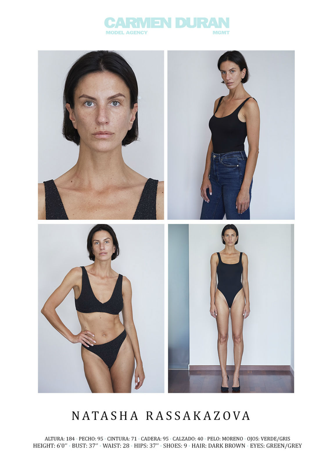 NATASHA RASSKAZOVA . Carmen Duran Model Agency.