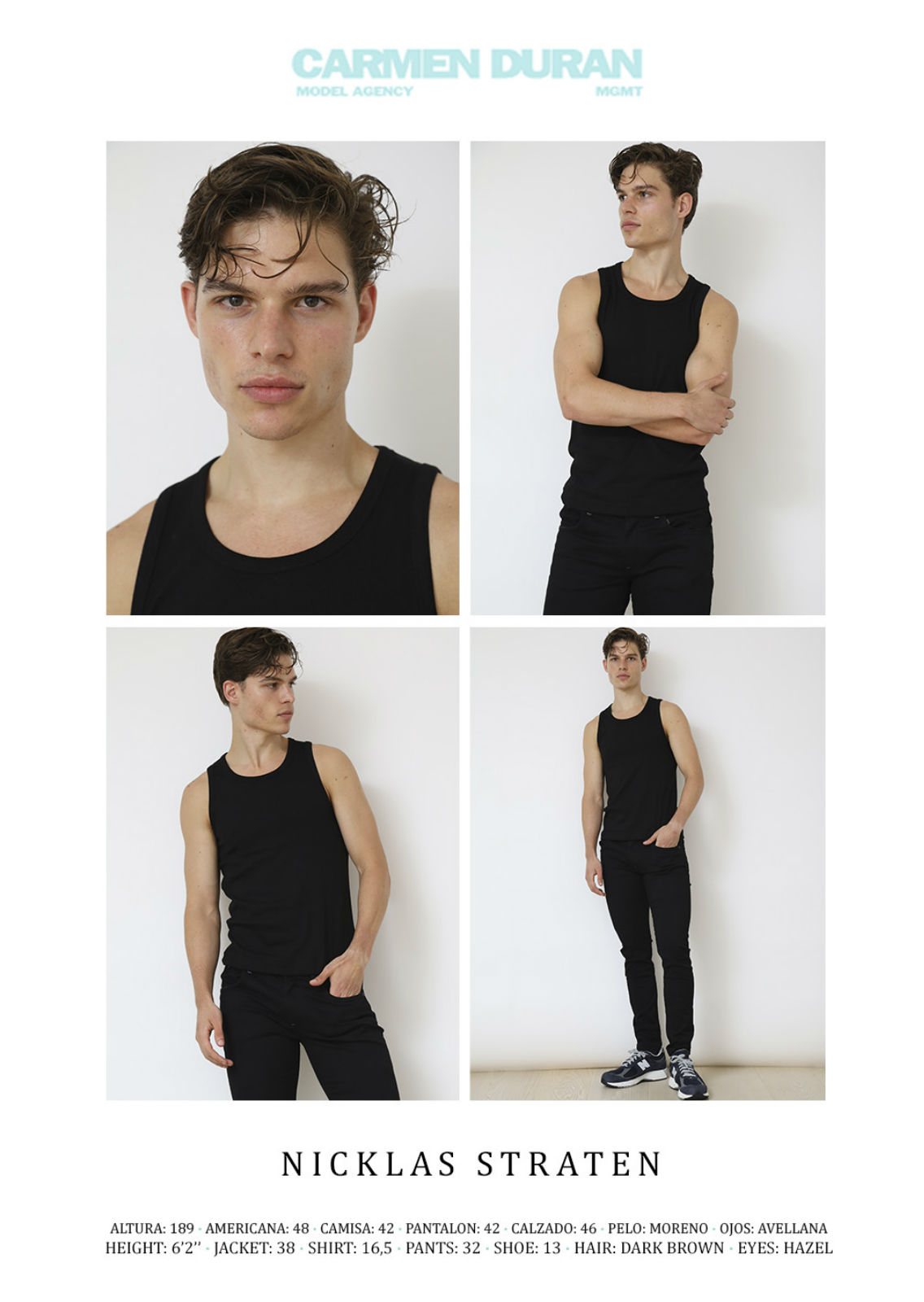 NICKLAS STRATEN . Carmen Duran Model Agency.